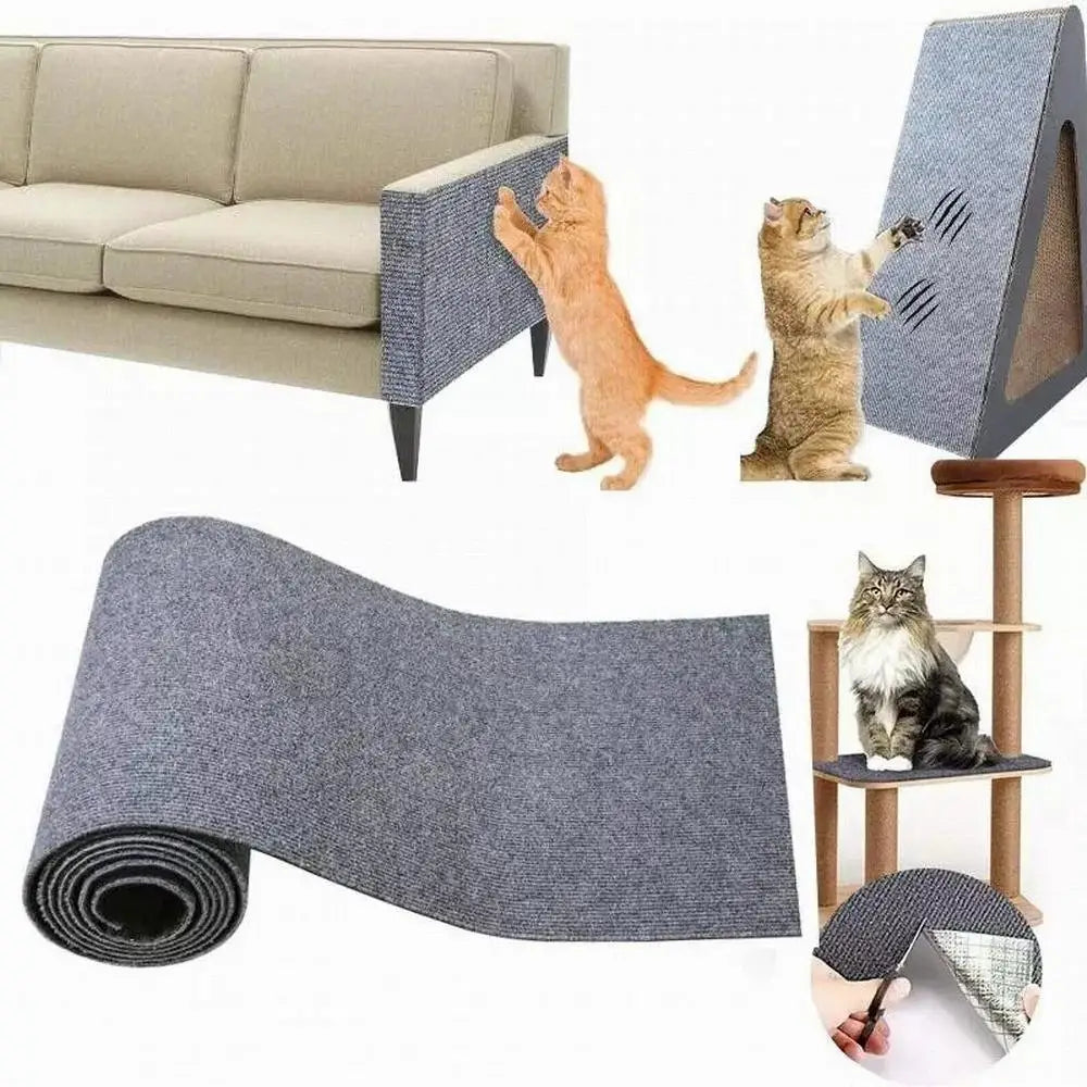 tapis protection chat tissu adhésif moderne gris beige 30x100cm 40x200cmrollable
