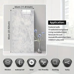 panneau decoratif mural marbre gris clair moderne adhésif imperméable resistant rayures tache d'eau cuisine
