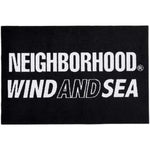 tapis moderne noir imprimé blanc texte océan entrée résistant décoloration polyester 100x150cm