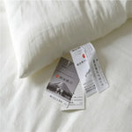 couette matelassée rayée blanc toutes saisons fibre polyestère taille queen simple