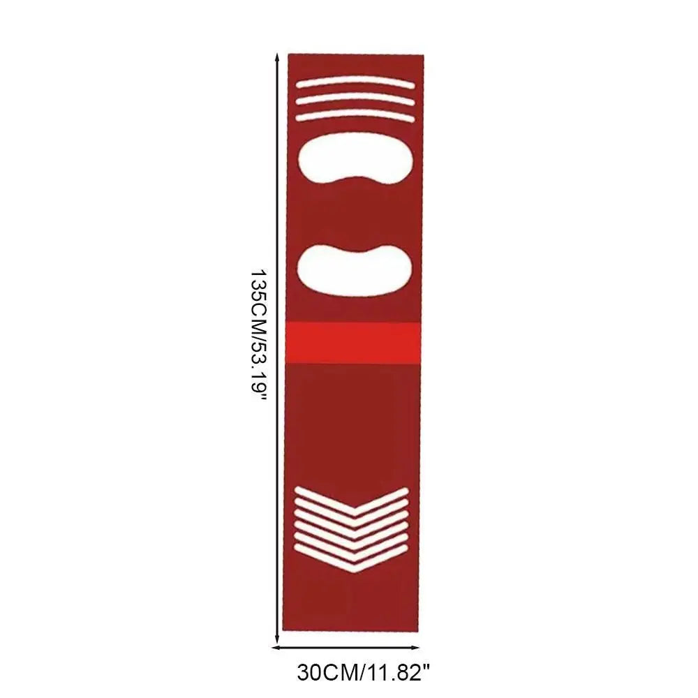 tapis entraînement baseball enfants rouge vert noir lignes repère antidérapant portable chevron ovales