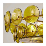 lampe suspendue moderne or vert ambre transparent salon restaurant chambre exposition cuisinehôtel