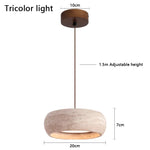 lampe suspendue moderne pierre marbrée beige brun clair led salle bain restaurant étude chambre