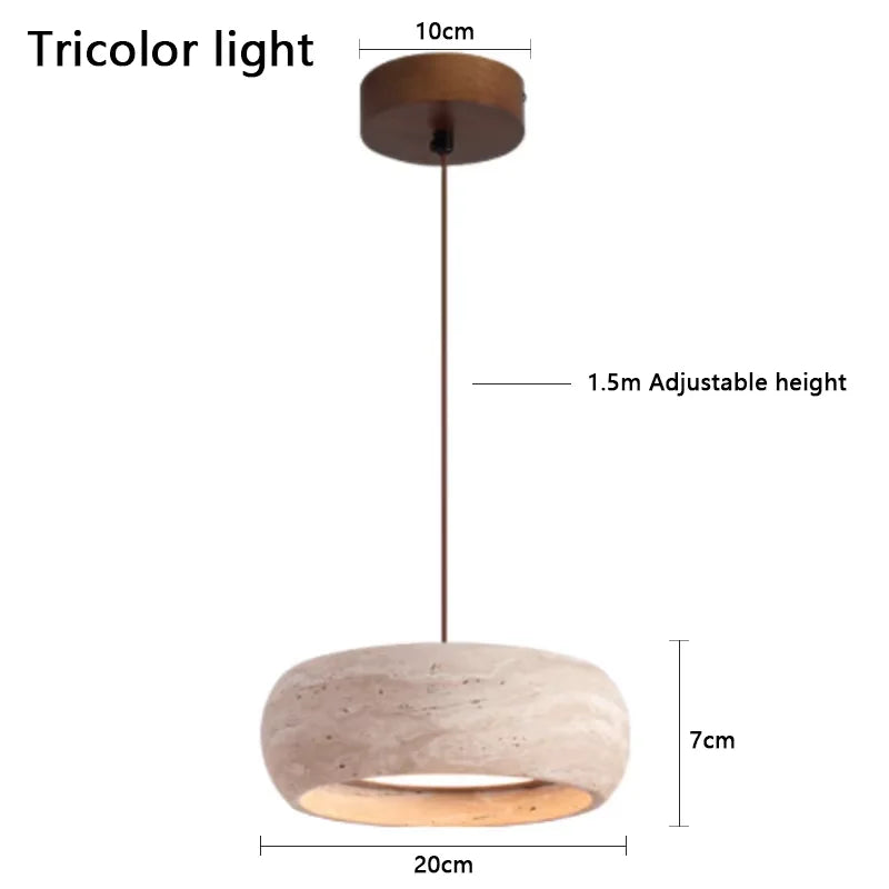 lampe suspendue moderne pierre marbrée beige brun clair led salle bain restaurant étude chambre