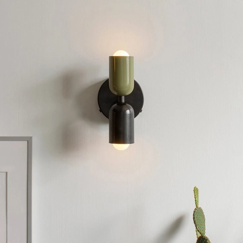 applique murale moderne led noir rouge verte minimaliste fixee mur éclairage cuisine salle manger
