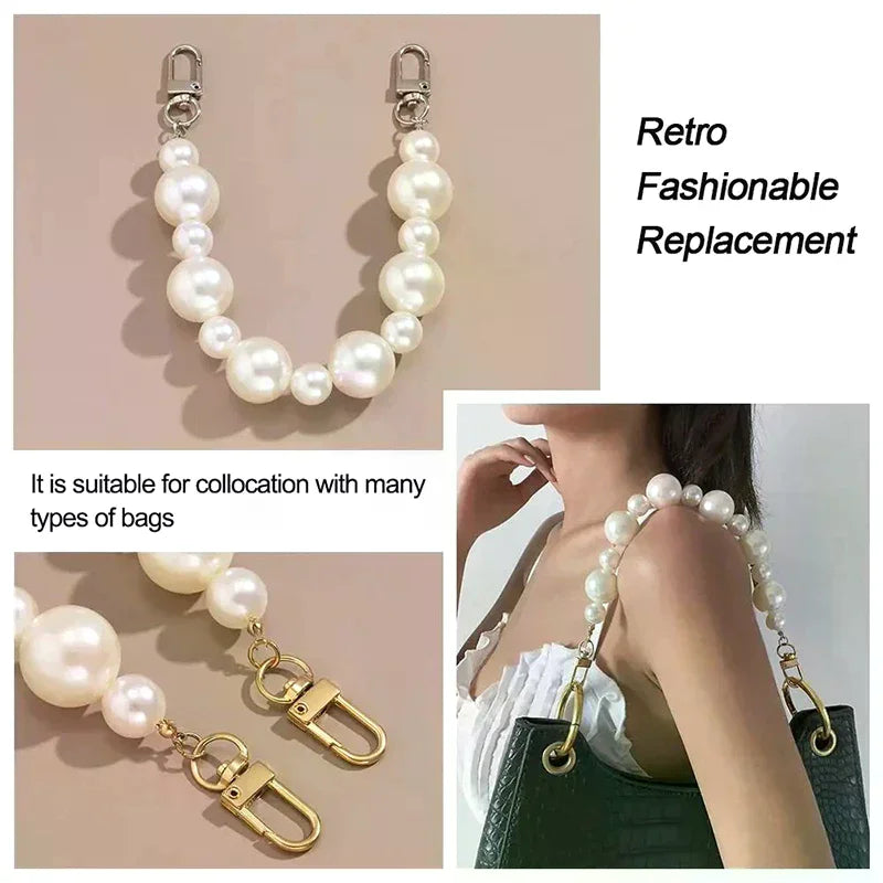 bracelet sac main blanc vintage boucle métal ornementation féminin