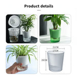 pots plantes auto arrosants résine translucide couleurs blanc vert jaune nervures vintage