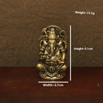 statues ganesha bronze doré détails sculptés traditionnelles indiennes ornement maison