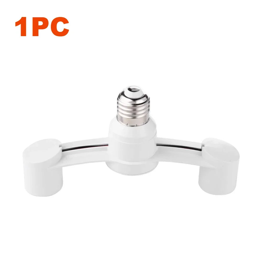 adaptateur lampe e27 blanc moderne base lumiere plastique fixations invisibles deux pieces