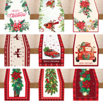 table noel blanche rouge motif poinsettia decoration festive couleurs noel traditionnellements