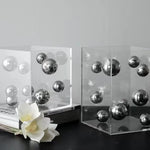 boules décoration modernes brillantes mates or rouge bleu argent clips salon chambre