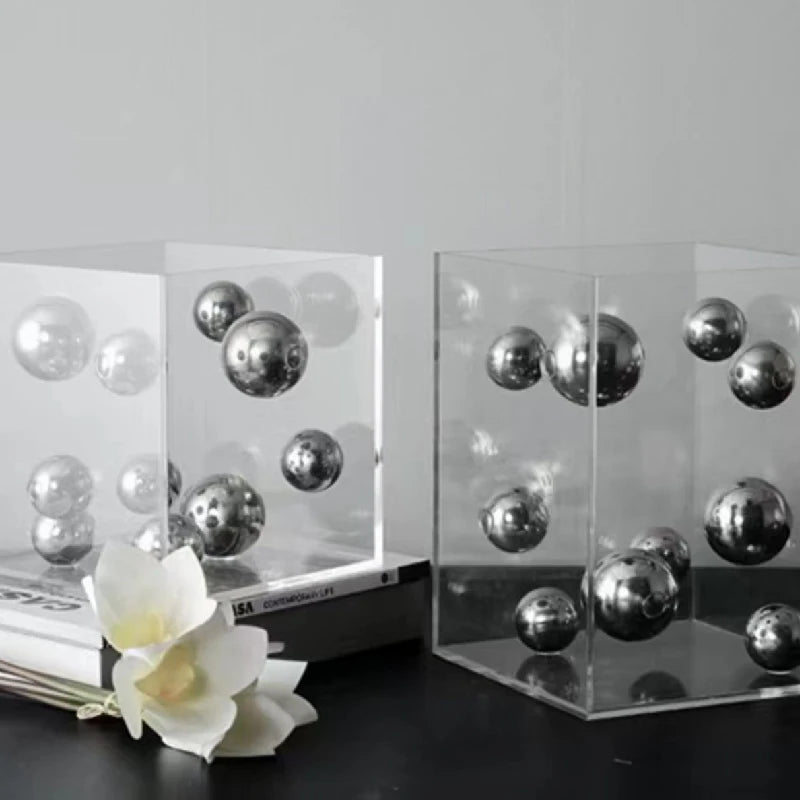 boules décoration modernes brillantes mates or rouge bleu argent clips salon chambre
