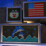 rideau lumineux led multicolore pixel art noel moderne clips télécommande câble alimentation