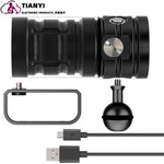 lampe torche plongée led 100w rechargeable réglable mode dézoom vis moderne robuste