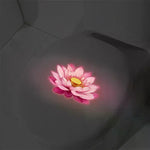 sticker mural adhésif fleur lotus rose blanc jaune illustration moderne salle bain décoration imperméable