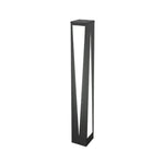 lampe solaire contemporaine rectangulaire noire jaune éclairage extérieur ip65 led 249 2000lm