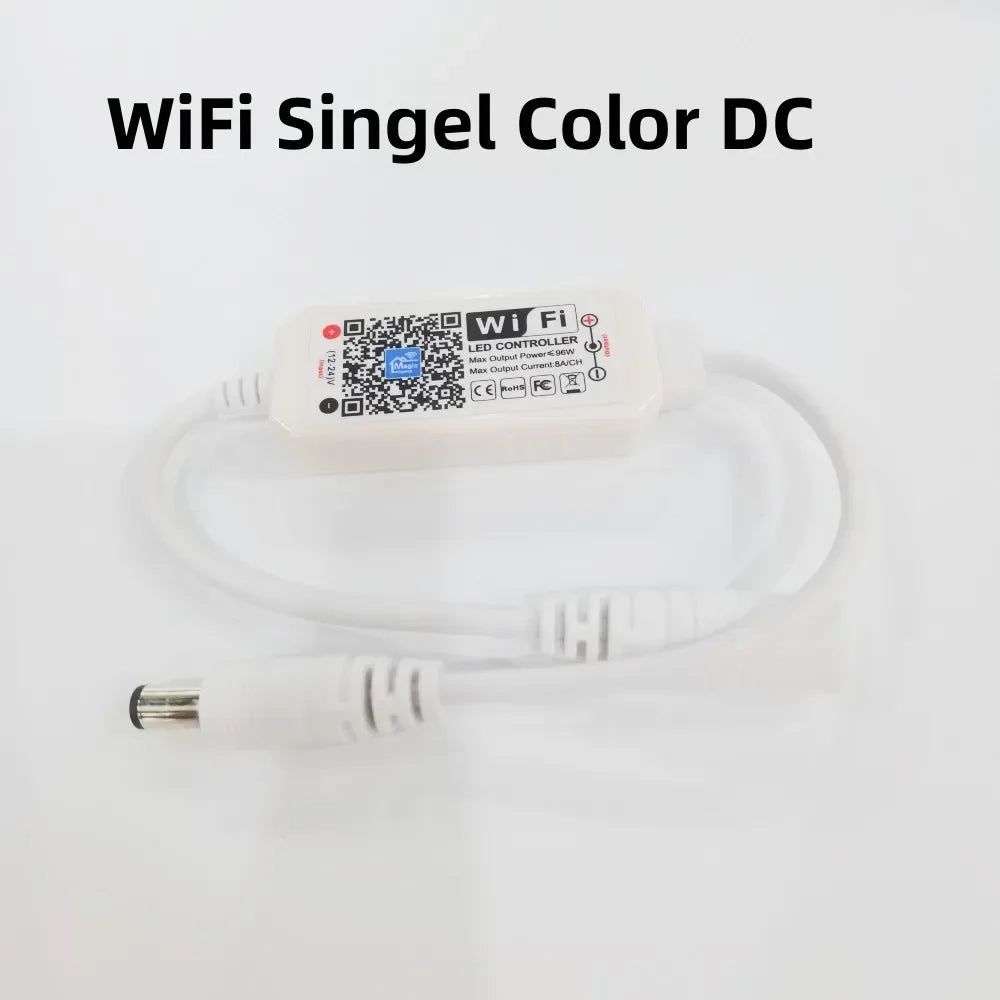 contrôleur wifi ruban led blanc bleu jaune moderne adhésif câbles wifi 12v 24v