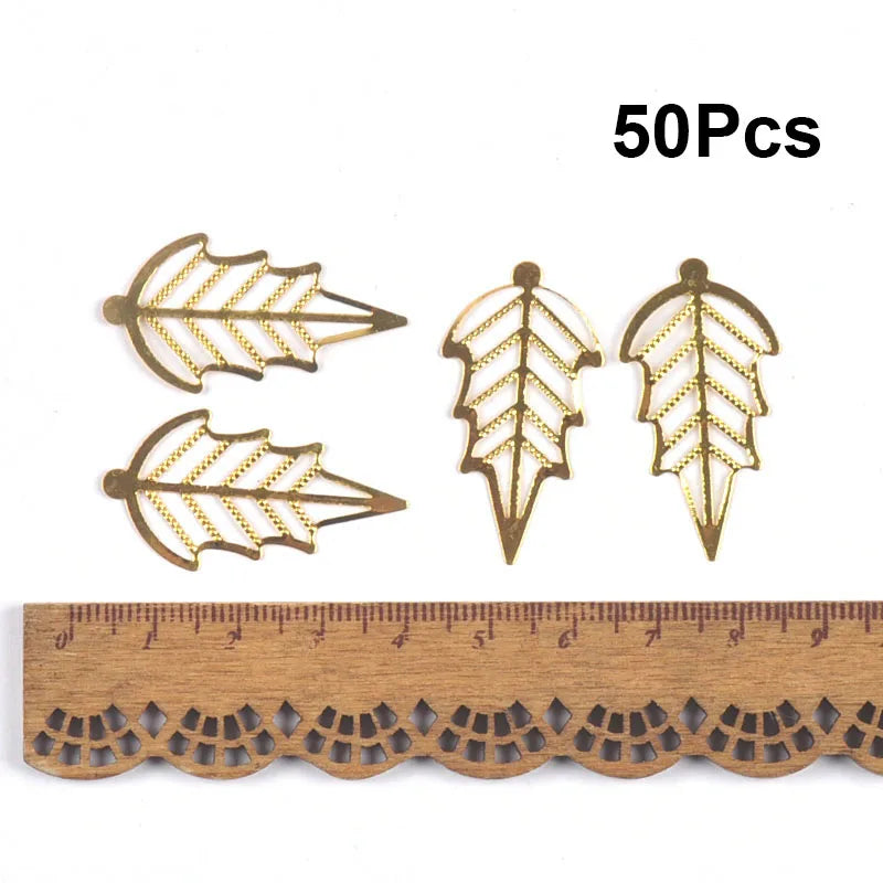 connecteurs métal doré feuilles branches décoration artisanale scrapbooking bijouterie 21 78mm