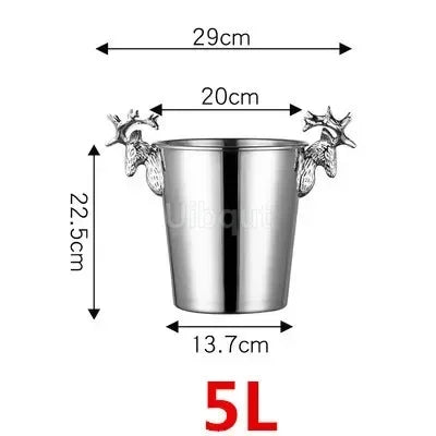 cuve vin acier inoxydable poignées vin whisky champagne seau glace