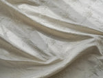 tissu blanc cassé fleurs relief polyester semi transparent classique vintage bricolage 160cm