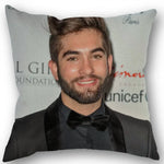 taie d'oreiller carrée 45x45cm moderne motif Kendji Girac imprimé uni côté opaque polyester