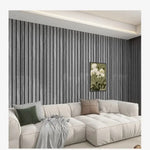 panneaux decoratifs autoadhesifs rayures horizontales gris noirs modernes 40cm large 3m 5m 10m