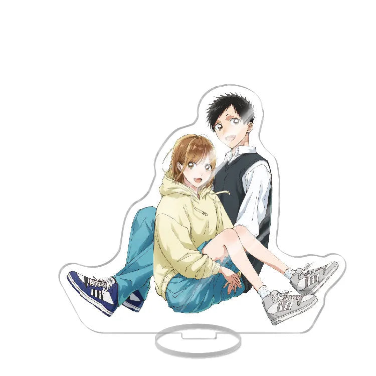figurine acrylique anime personnage dessin animé décoration support circulaire cadeau fan manga bleu