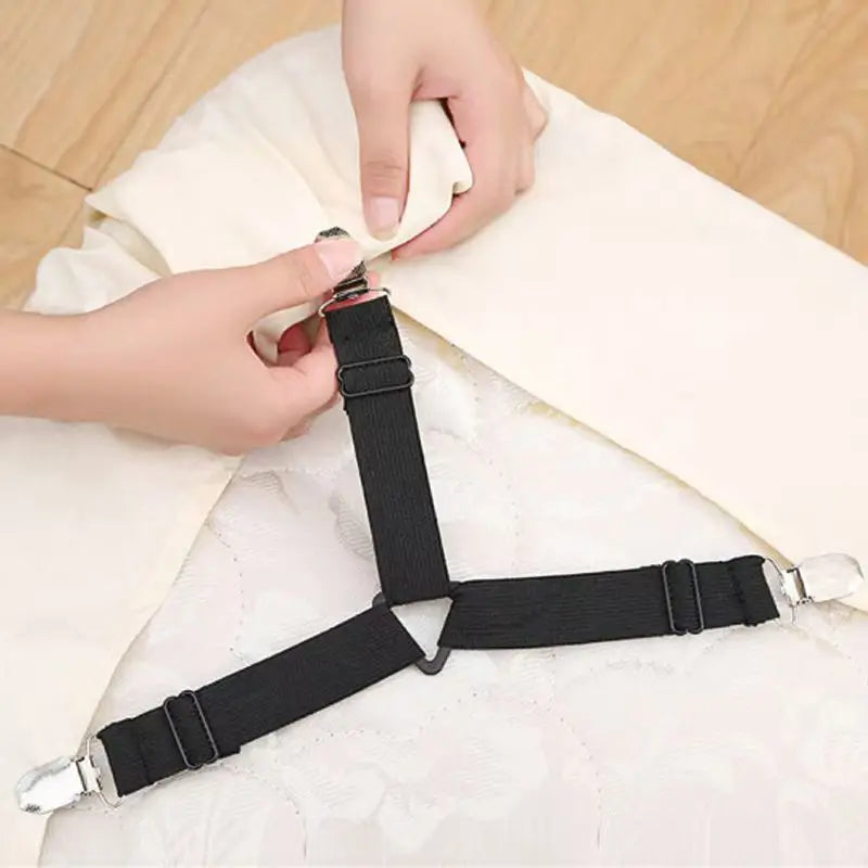 housses lit moderne motifs floraux géométriques clips antidérapants blanc vert