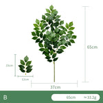 Branche d'eucalyptus artificiel orange et noir 68 cm