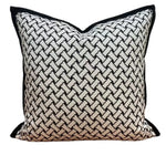 taies d'oreillers patchwork géométrique blanc noir décoratives modernes adhésives maison voiture 45x45cm 30x50cm
