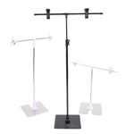 support présentation textile fond noir blanc gris clips moderne minimaliste vinyle tissu floral