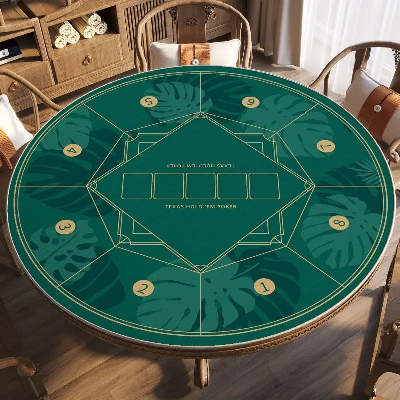 nappe poker tapis jeu vert bleu marine motif cartes table maison casino