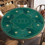 nappe poker tapis jeu vert bleu marine motif cartes table maison casino