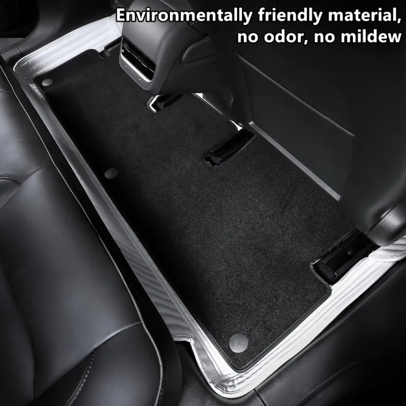 tapis sol voiture tesla model cuir artificiel fibre synthétique noir blanc moderne sac rangement