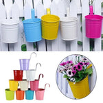 pots fleurs métalliques couleur blanc bleu jaune rose moderne minimaliste anneaux métalliques fleurs artificielles