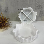 assiette étoile blanc silicone classique support osier bougie fleur corbeille