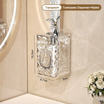 porte produits mural transparent texturé moderne ventouse brosses dents salle bain