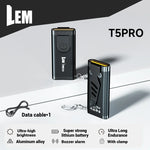lampe torche rechargeable 5w noir intense modes clips modernes