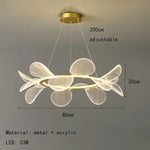 suspension lumineuse moderne acrylique blanc doré fine maille salon chambrehôtel