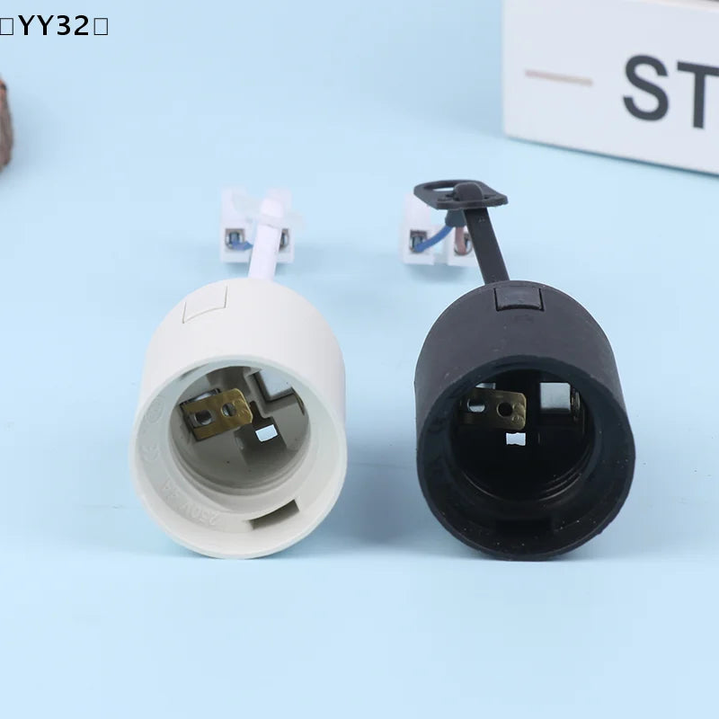 connecteurs électriques e27 blanc noir moderne clips câble boutons fermeture rond lisses opaques