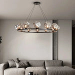 suspension lumineuse moderne scandinave ampoules led noir transparent