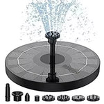 fontaine solaire moderne noire cellules photovoltaïques quatre têtes pompe diffuseur batterie amovible rechargeableextérieur