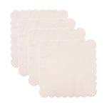 serviettes table classiques fleurs roses jaunes bordure bleue coton rose vert blanc