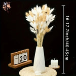 fleurs séchées naturelles bouquet ovales blanc beige décoration intérieure anniversaire mariage