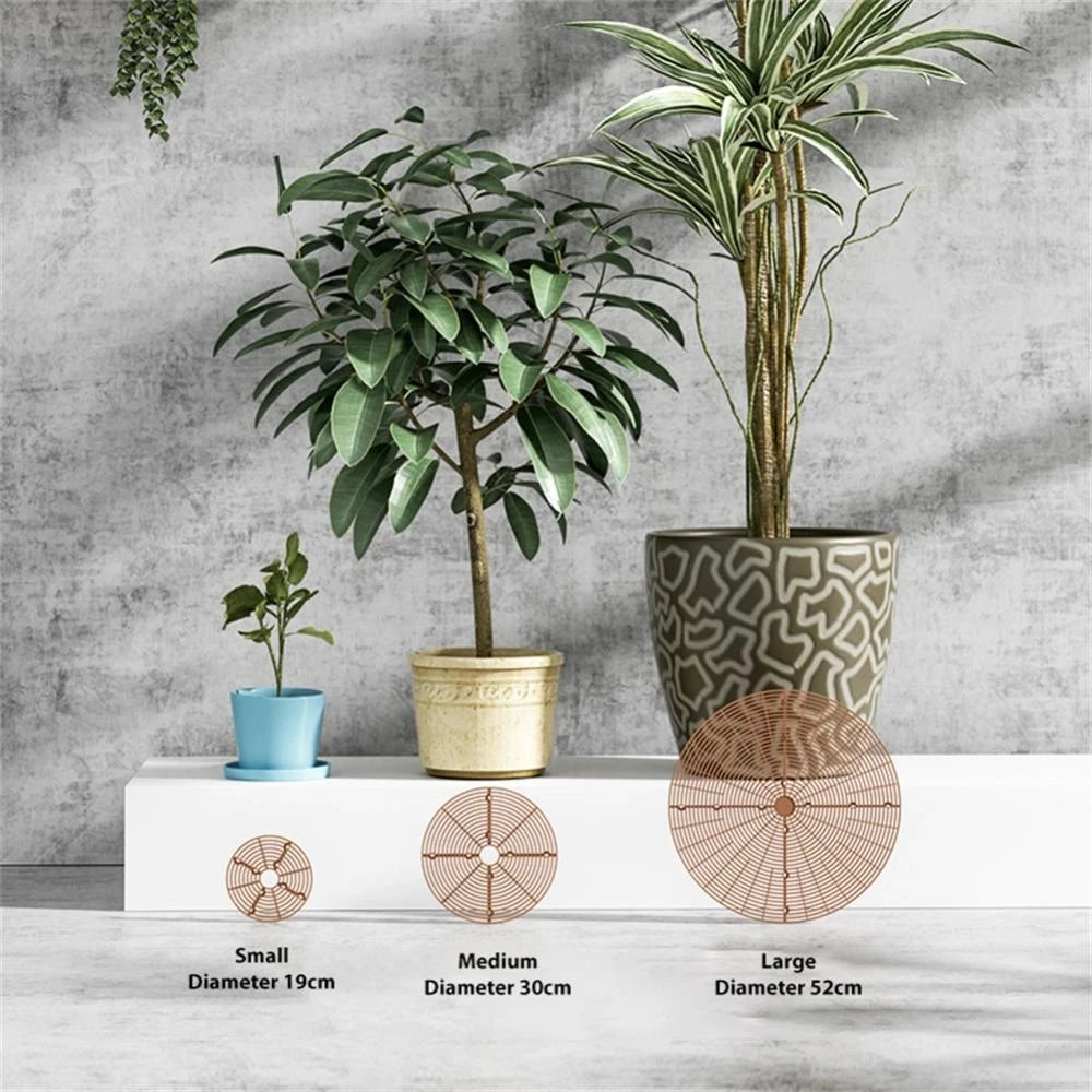 protecteur sol plante marron clair grille moderne pot fleur 19cm 30cm