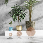 protecteur sol plante marron clair grille moderne pot fleur 19cm 30cm
