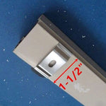 support rideau vertical blanc moderne plaque métallique fixations accessoires rideaux volets traction montages