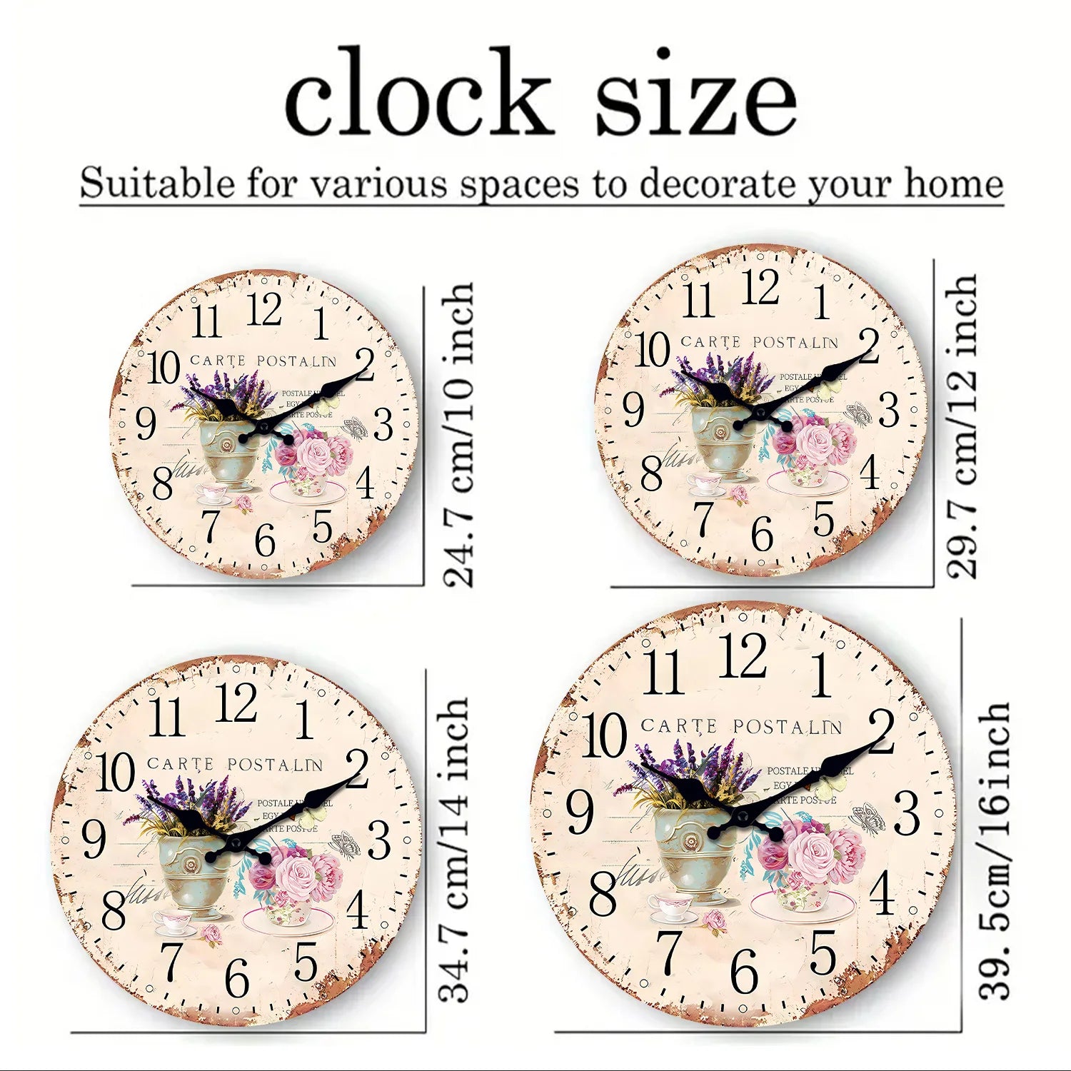 Horloge circulaire en bois accrochée au mur d'un salon