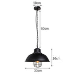suspension industrielle vintage métal noir ampoule e27 salon chambre hallhôtel led echangée