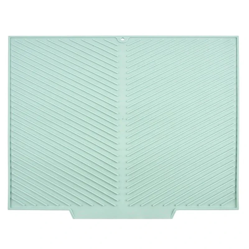 tapis drainage silicone gris rayures diagonales moderne respectueux environnement pliable
